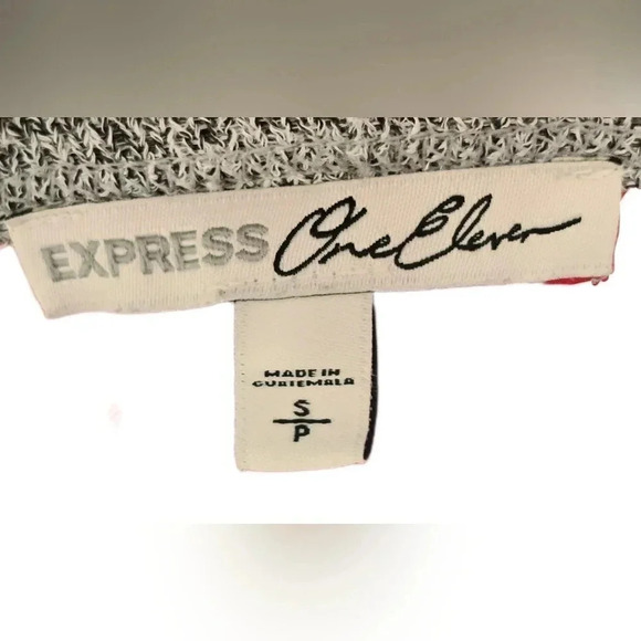 Express One Eleven, Size S, Light Grey Strappy Long Sleeve Top - Picture 10 of 12